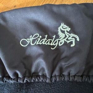 Equestrian English saddle COVER Hidalgo Black with Embroidered Logo fleece lined